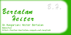 bertalan heiter business card